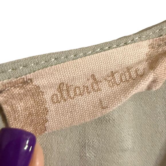 Altar'd State swiss dot long Balloon sleeve sage green loose fit dress size L - Picture 5 of 7